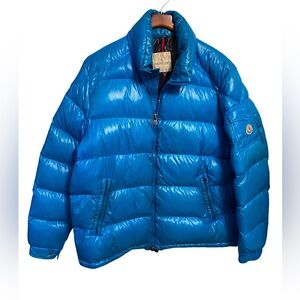 Moncler Maya Giubbotto Men's Size 7 (4XL) Down Puffer Jacket Turquoise